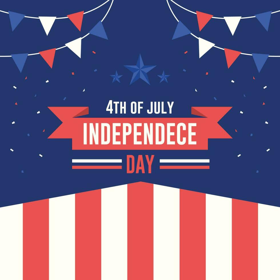 4 ° di luglio indipendenza giorno sociale media modello vettore