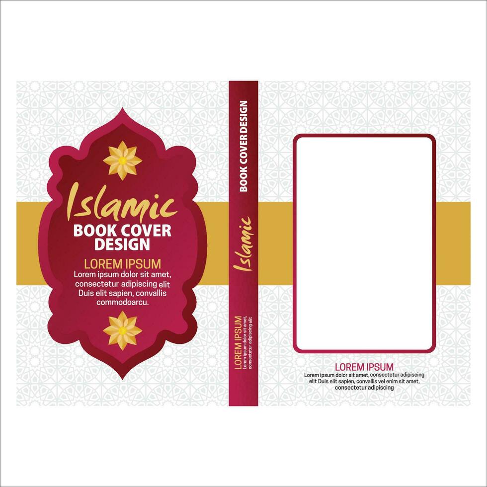 islamico libro copertina design vettore