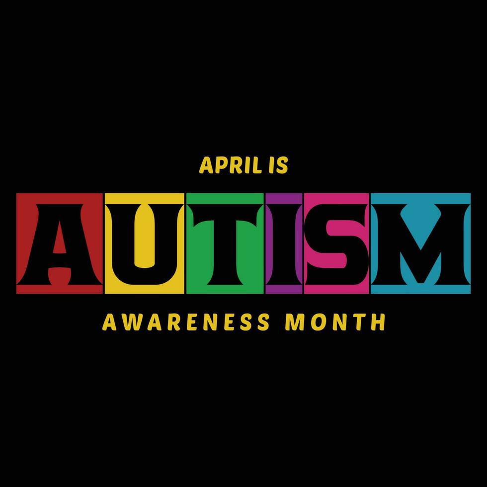 aprile è autismo consapevolezza mese maglietta design vettore