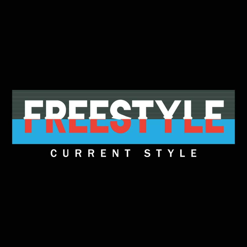 freestyle attuale stile maglietta design vettore