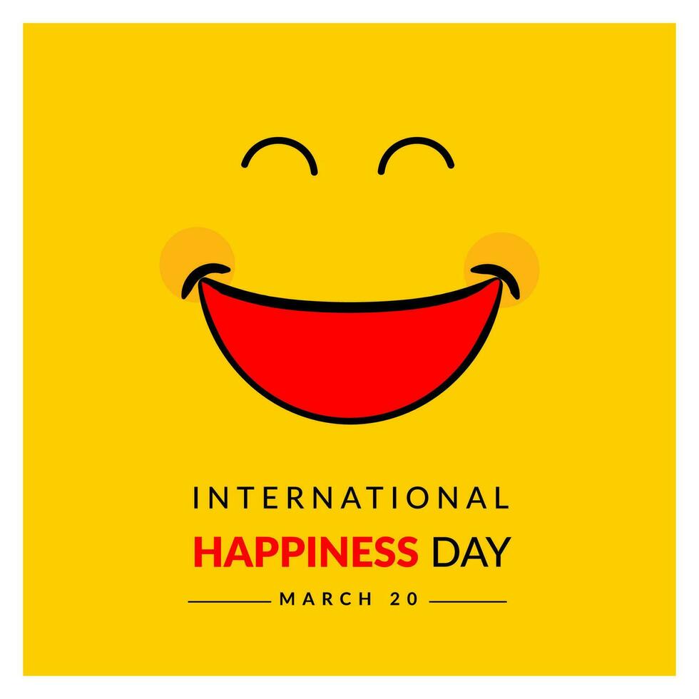 giorno di felicità, 20 marzo è internazionale giorno di felicità vettore