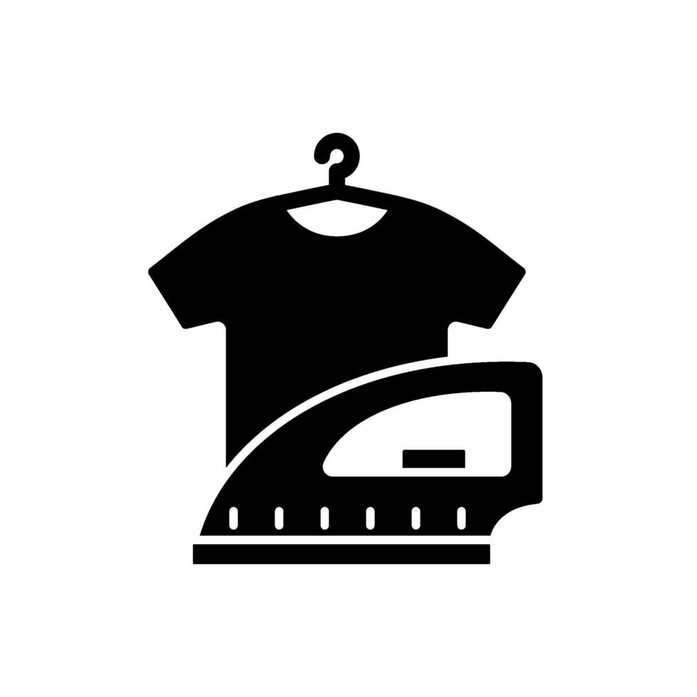 icona del glifo con lavanderia nero vettore