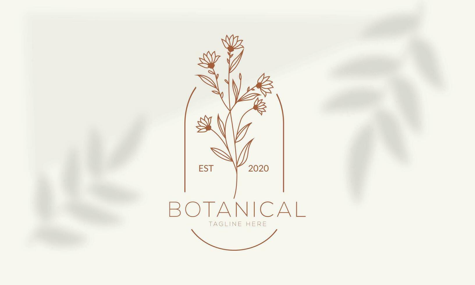 botanico floreale elemento mano disegnato logo con selvaggio fiore e le foglie. logo per terme e bellezza salone, boutique, biologico negozio, floreale progettista, interno, fotografia, cosmetico. vettore