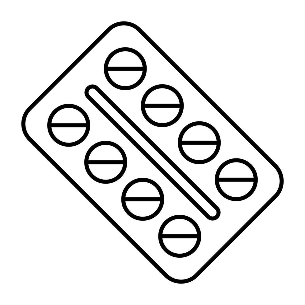 un'icona di design modificabile della striscia di pillole vettore
