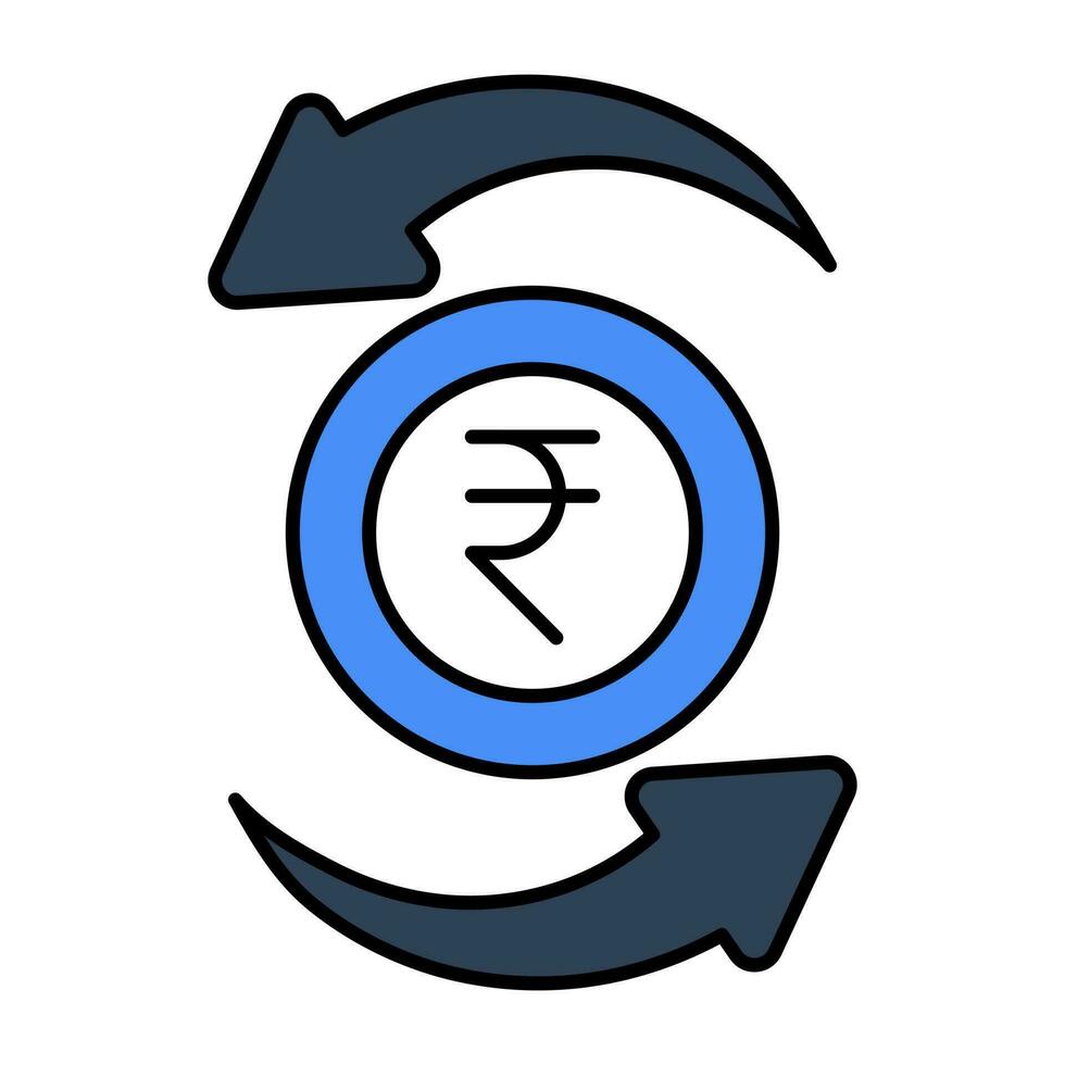 concettuale design icona di moneta scambio vettore