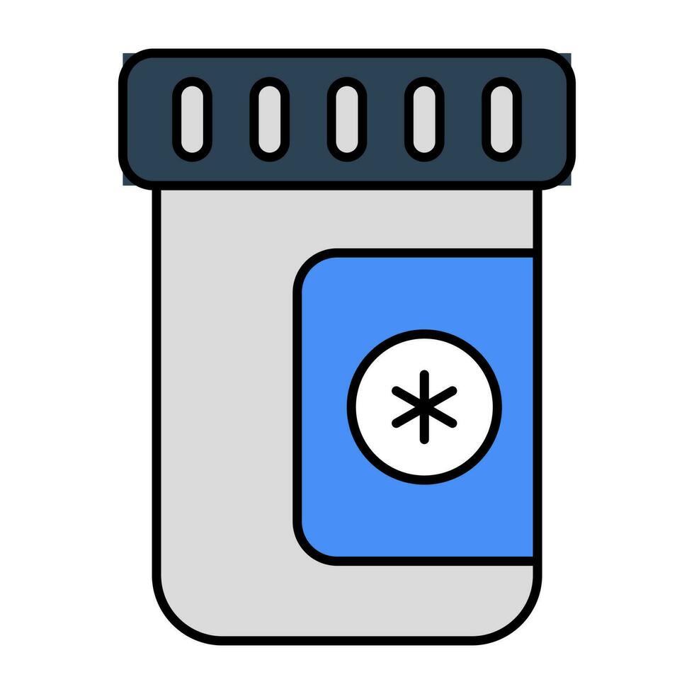un'icona di design unica della bottiglia di farmaci vettore