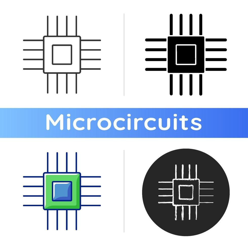 icona di micro parti elettroniche vettore