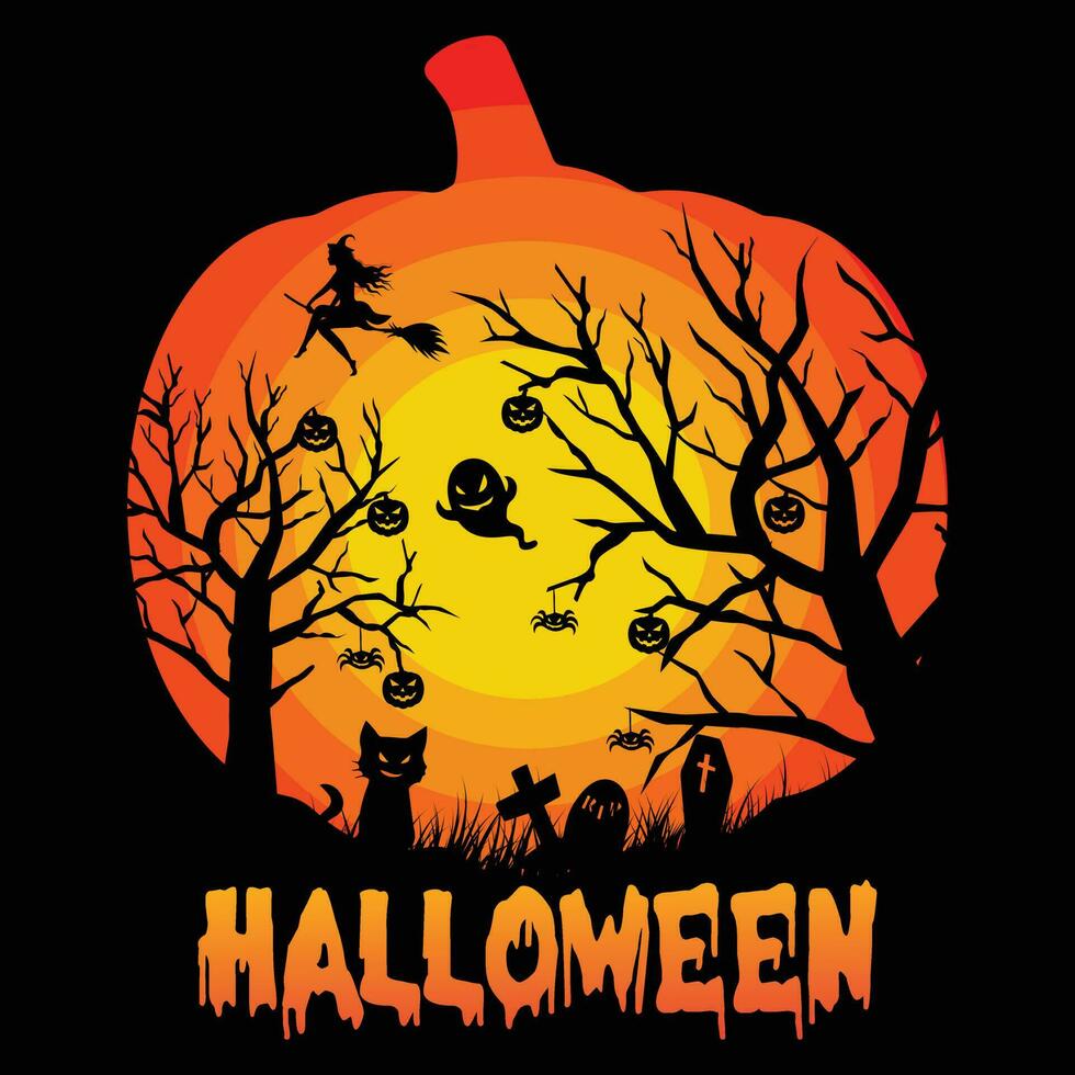 Halloween maglietta design vettore illustrazione