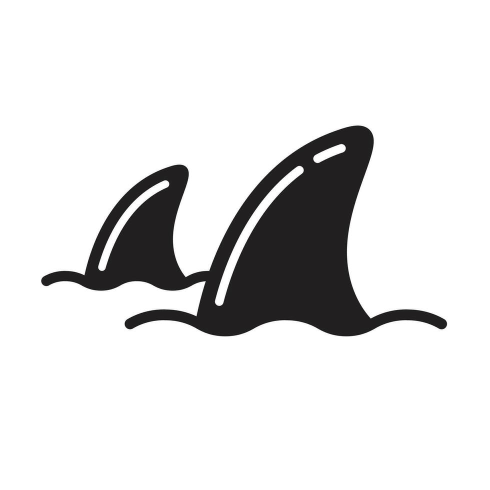 squalo pinna vettore delfino icona logo illustrazione grafico simbolo