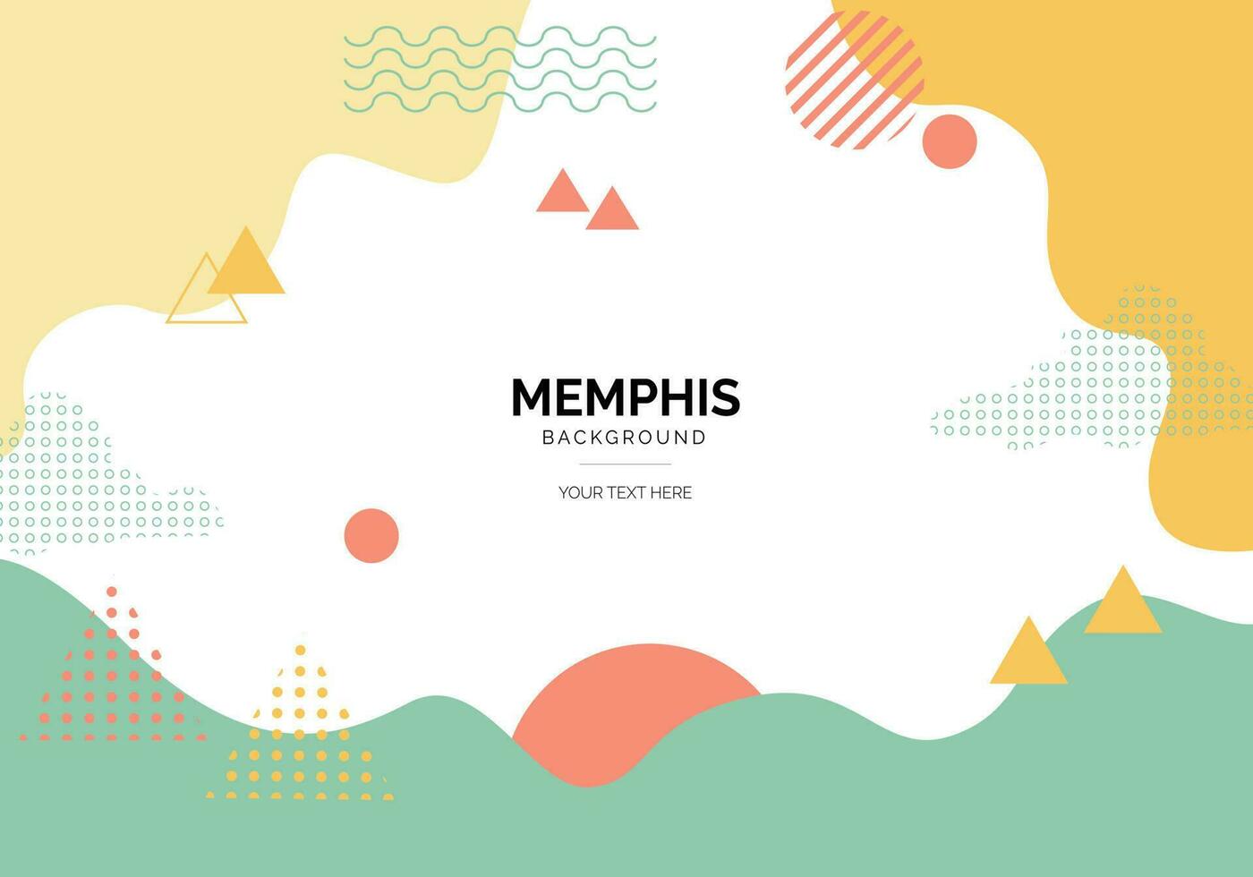 colorato geometrico sfondo modello bandiera e Memphis design con moderno unico forma vettore
