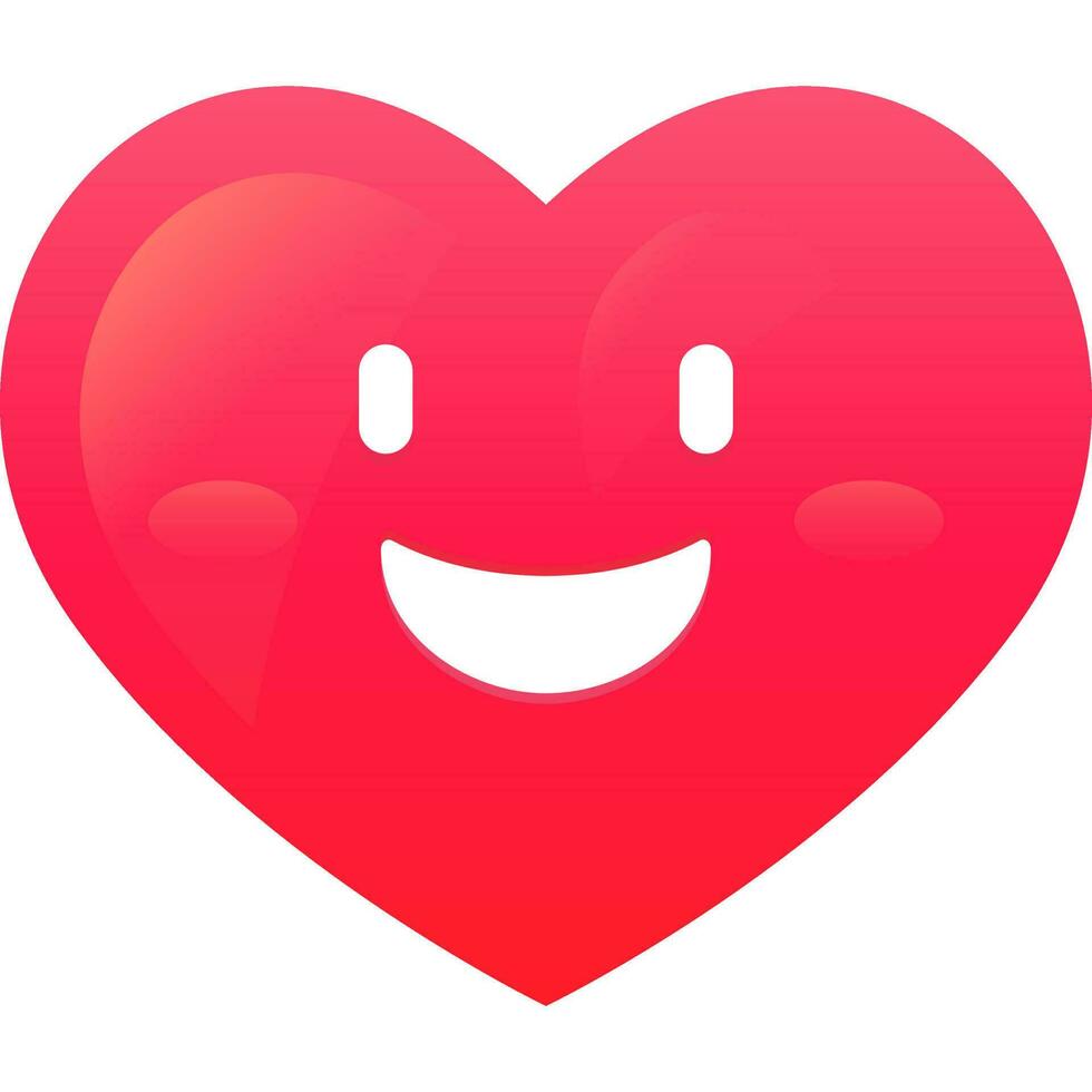 cuore amore emoticon viso vettore