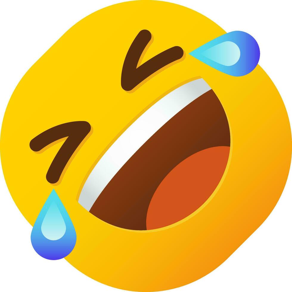 ridendo emoticon viso vettore