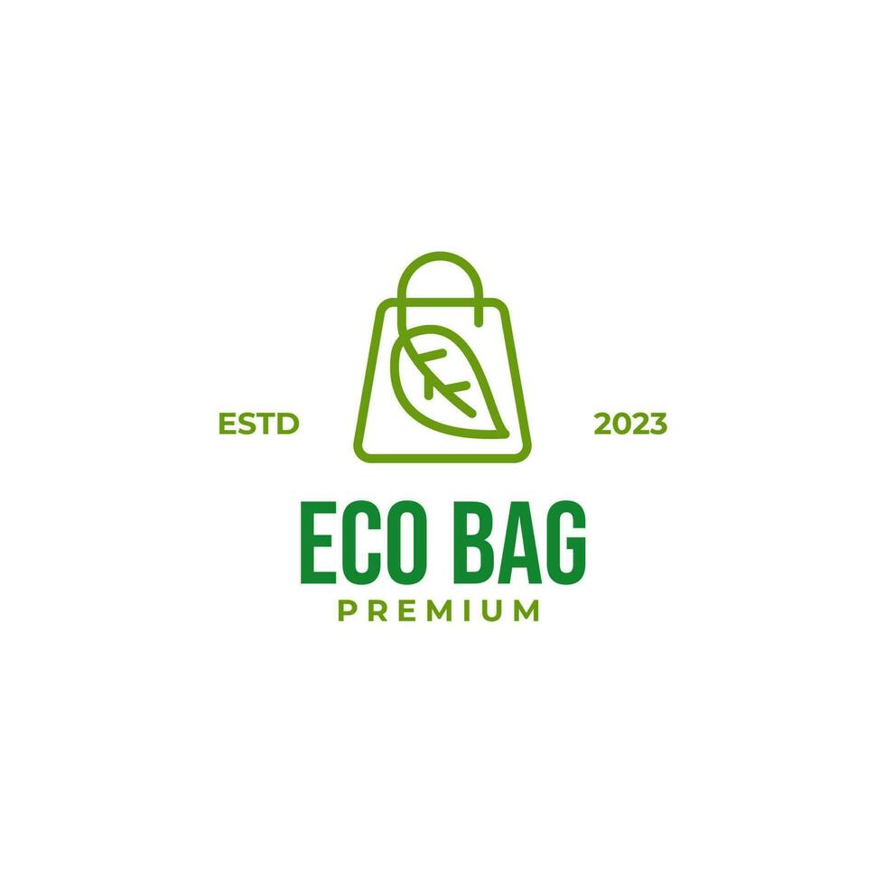 creativo eco Borsa logo adatto per azienda design vettore illustrazione idea