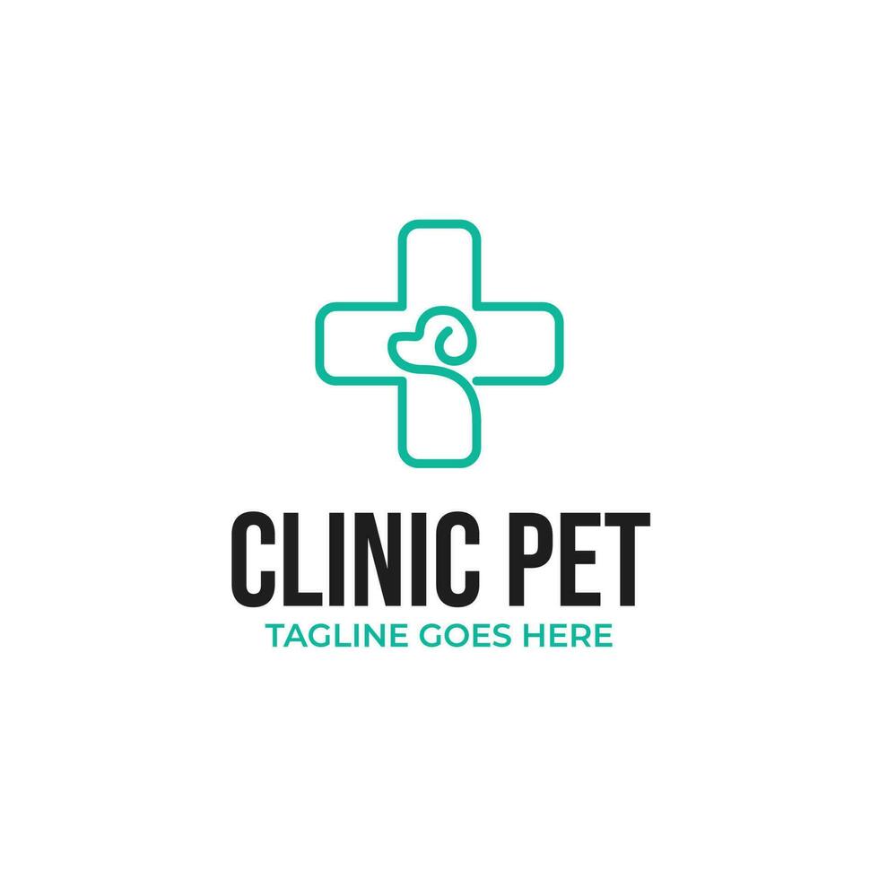 creativo medico animale domestico negozio logo design vettore concetto illustrazione idea