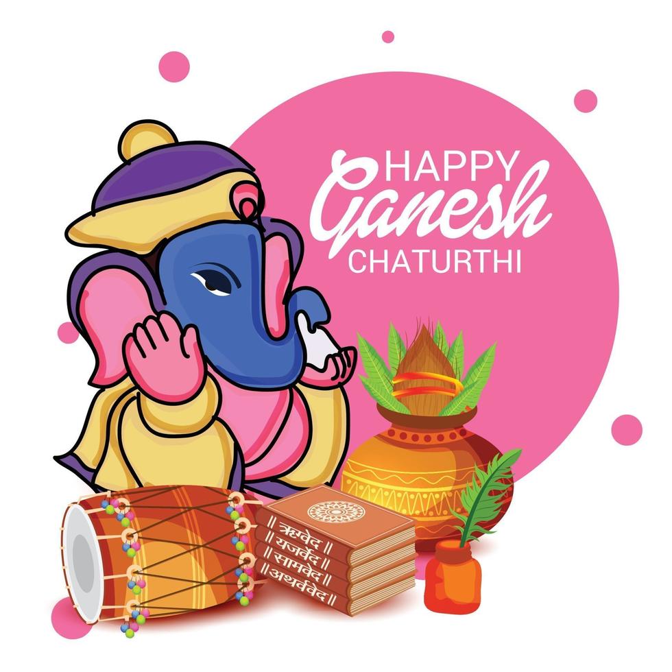 felice ganesh chaturhi vettore