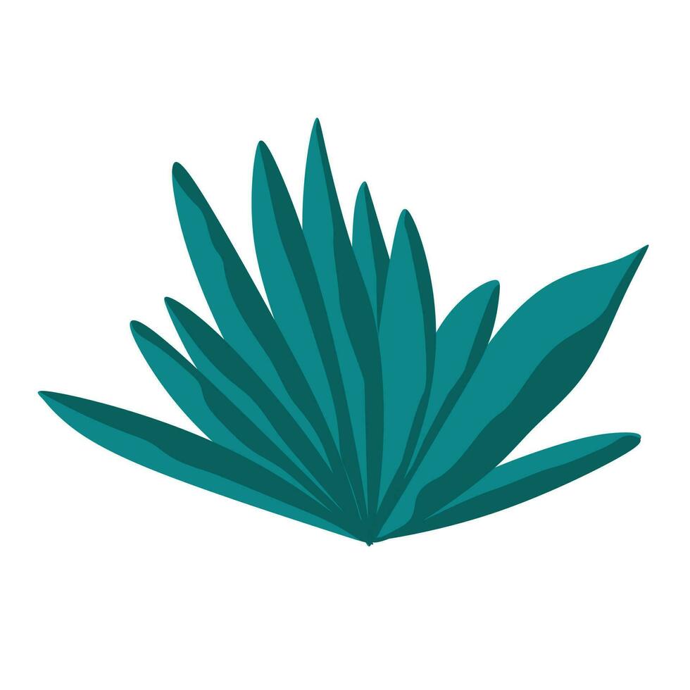 tropicale foglia pianta icona Immagine vettore illustrazione design blu e verde