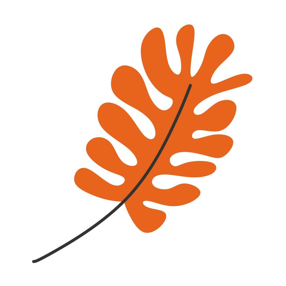 tropicale foglia icona Immagine vettore illustrazione design arancia e nero colore