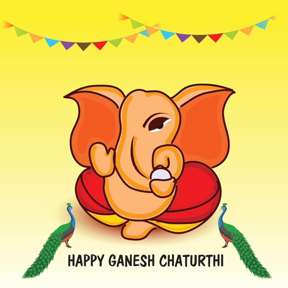 felice ganesh chaturhi vettore