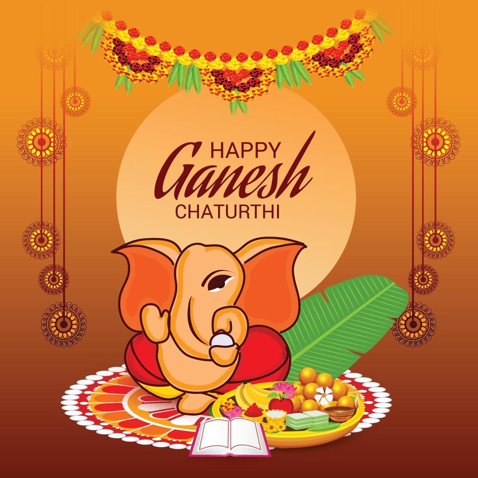 felice ganesh chaturhi vettore