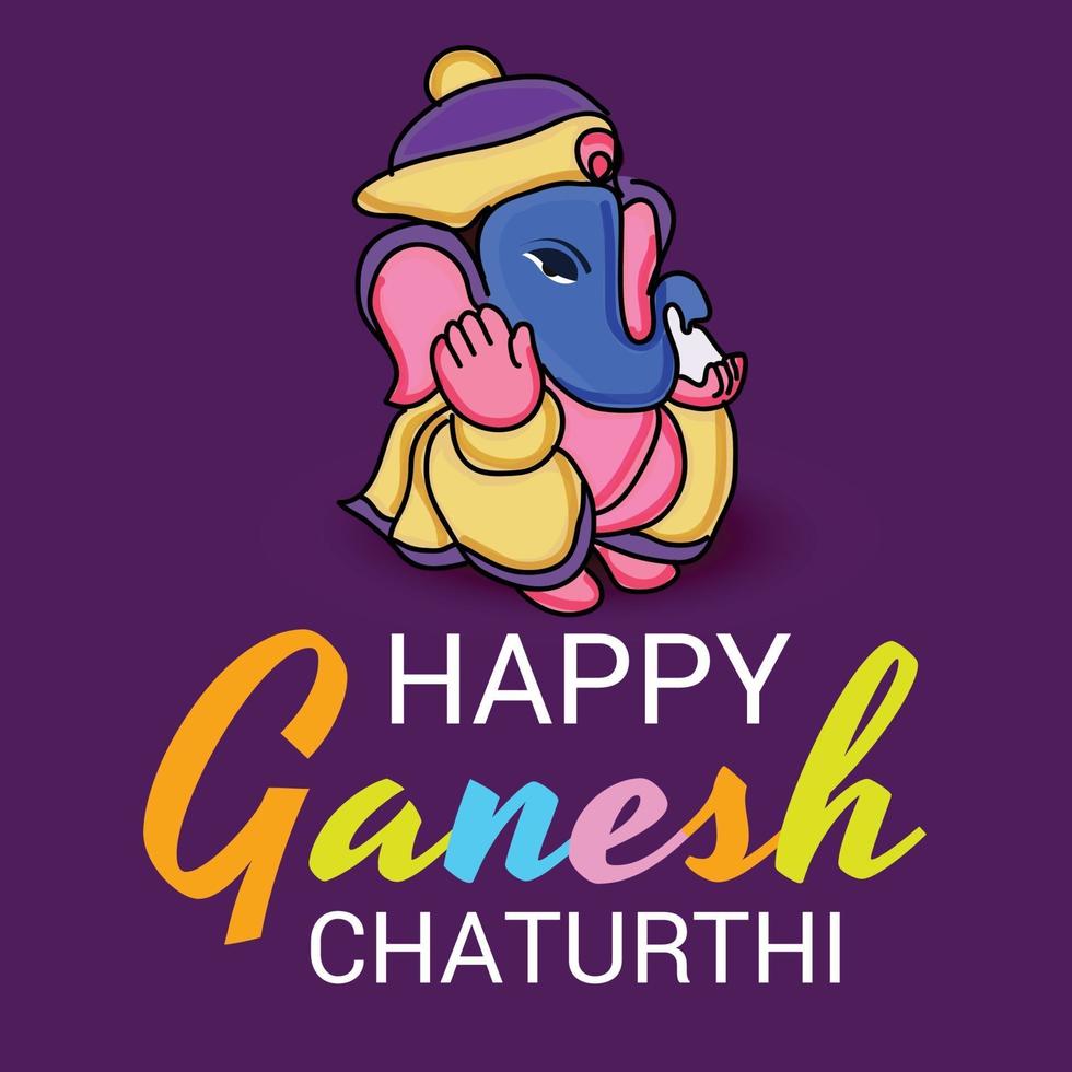 felice ganesh chaturhi vettore