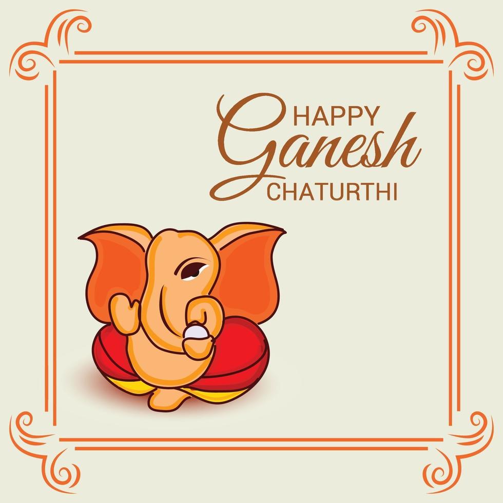 felice ganesh chaturhi vettore