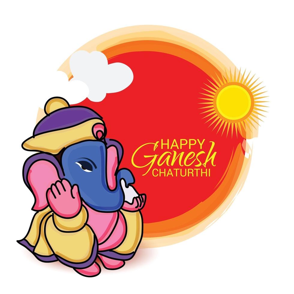 felice ganesh chaturhi vettore