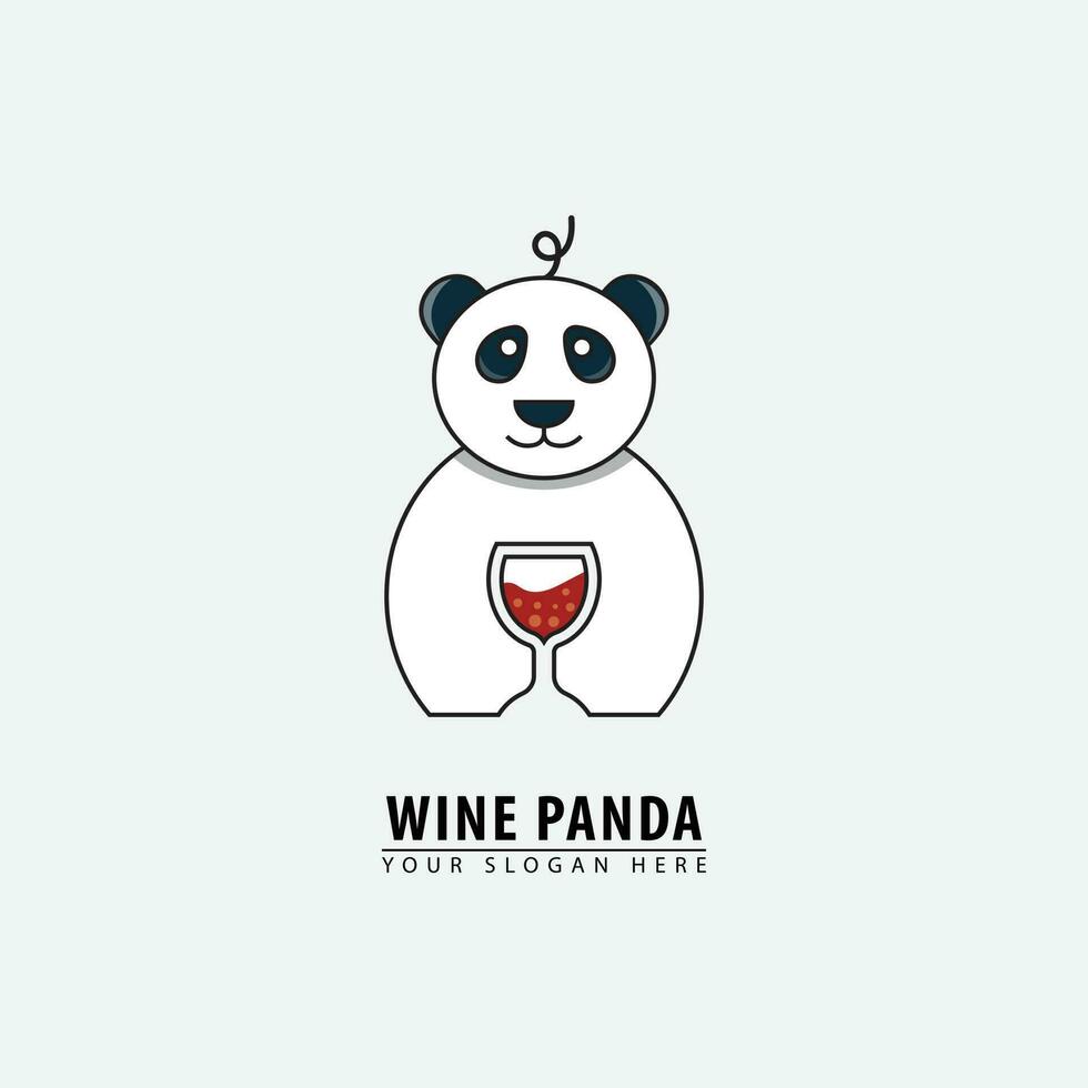moderno uva bambino panda logo icona. vettore