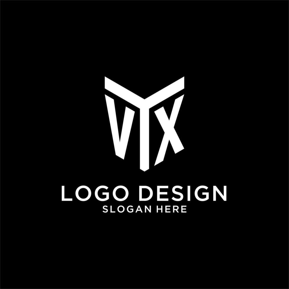 vx specchio iniziale logo, creativo grassetto monogramma iniziale design stile vettore