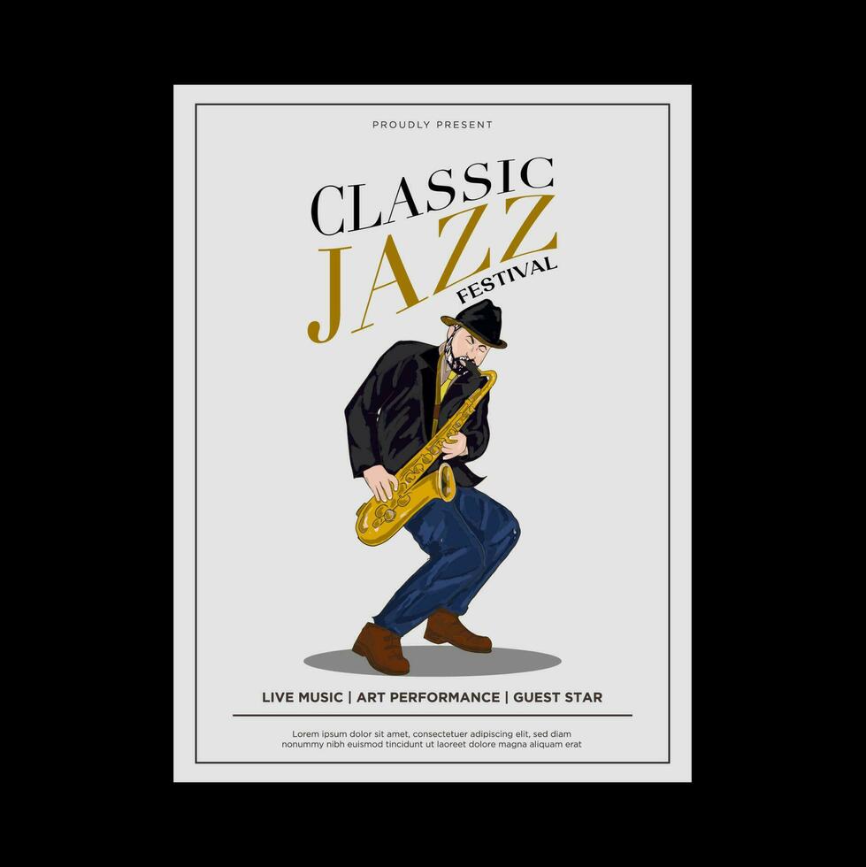 poster del festival di musica jazz vettore