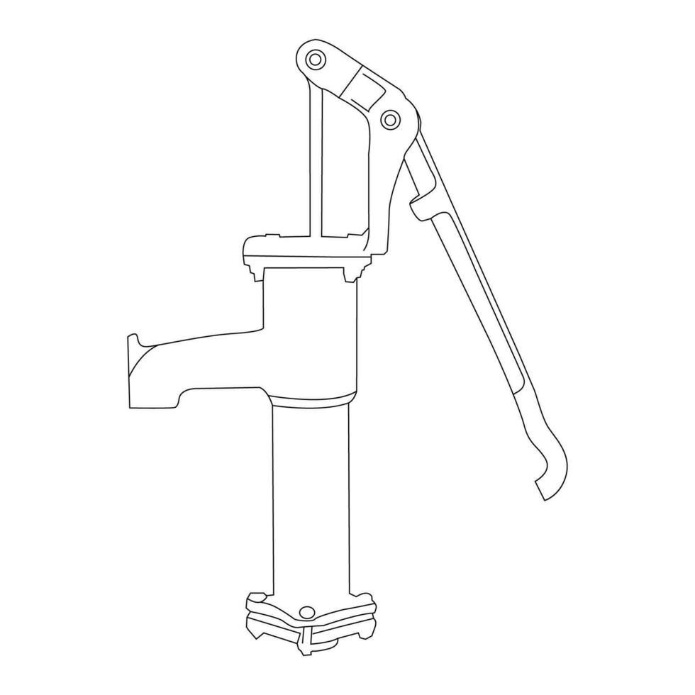 tubo bene linea arte vettore illustrazione