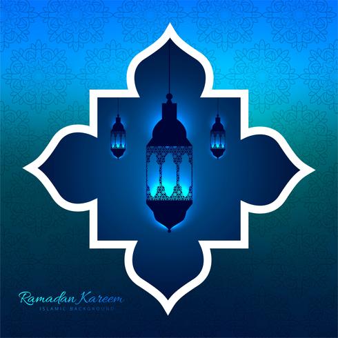 Priorità bassa d'attaccatura decorativa delle lanterne di Ramadan Kareem vettore