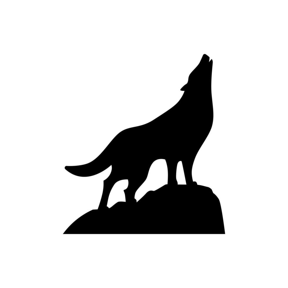 lupo icona vettore. animali illustrazione cartello. lupo ulula simbolo. vettore