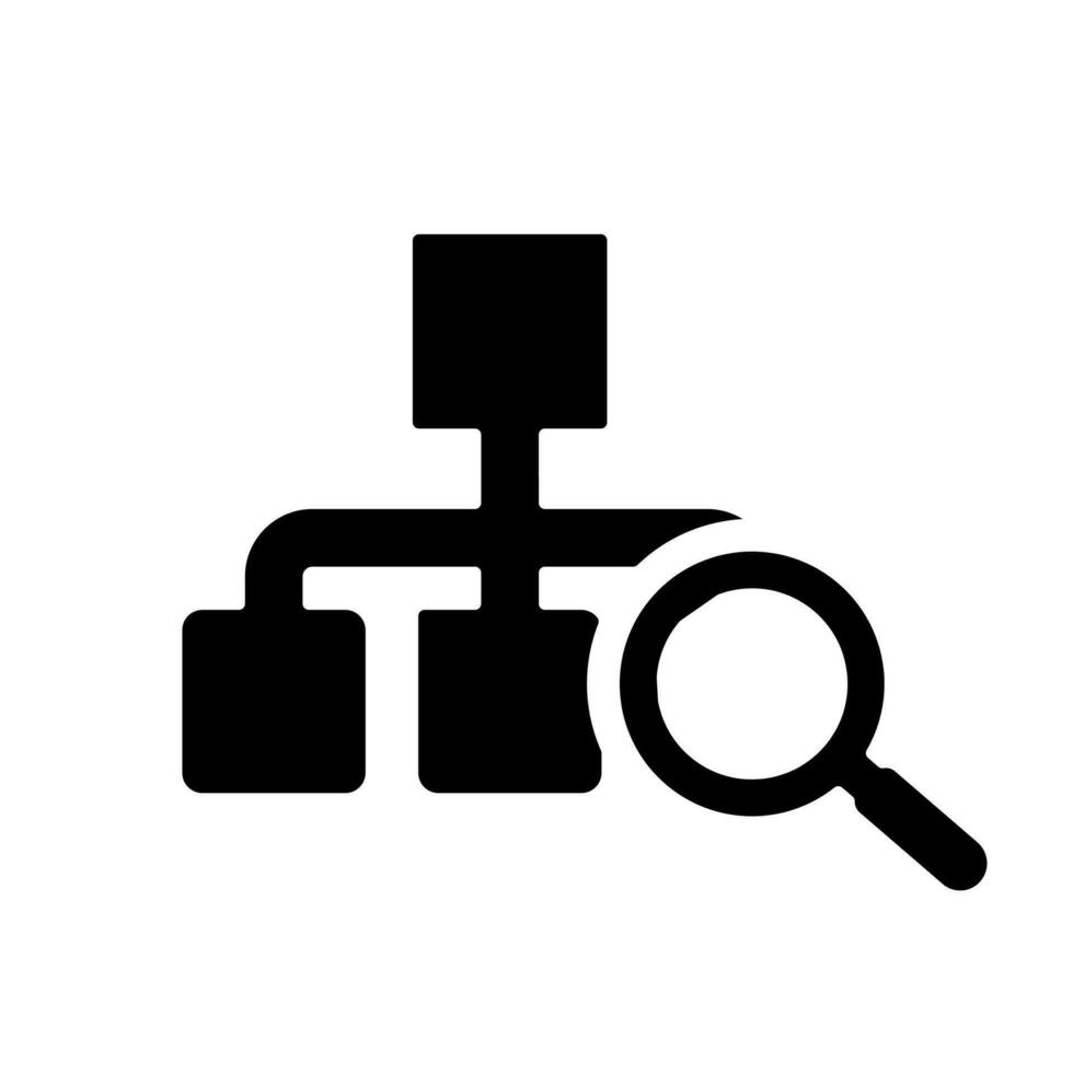 ispezione vettore icona. dai un'occhiata illustrazione simbolo. visita medica cartello. test logo.
