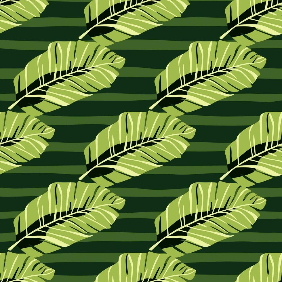 astratto esotico pianta senza soluzione di continuità modello. botanico le foglie sfondo. tropicale modello fondale con palma foglia e floreale motivi. vettore