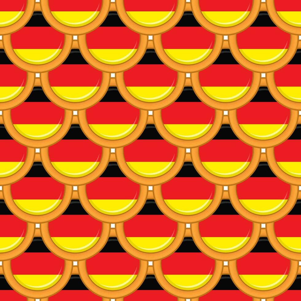modello biscotto con bandiera nazione Germania nel gustoso biscotto vettore