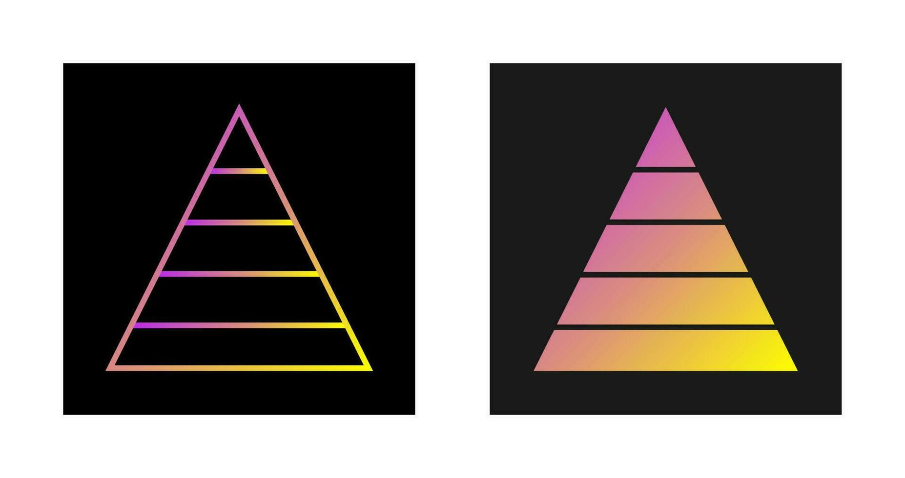 piramide grafico vettore icona