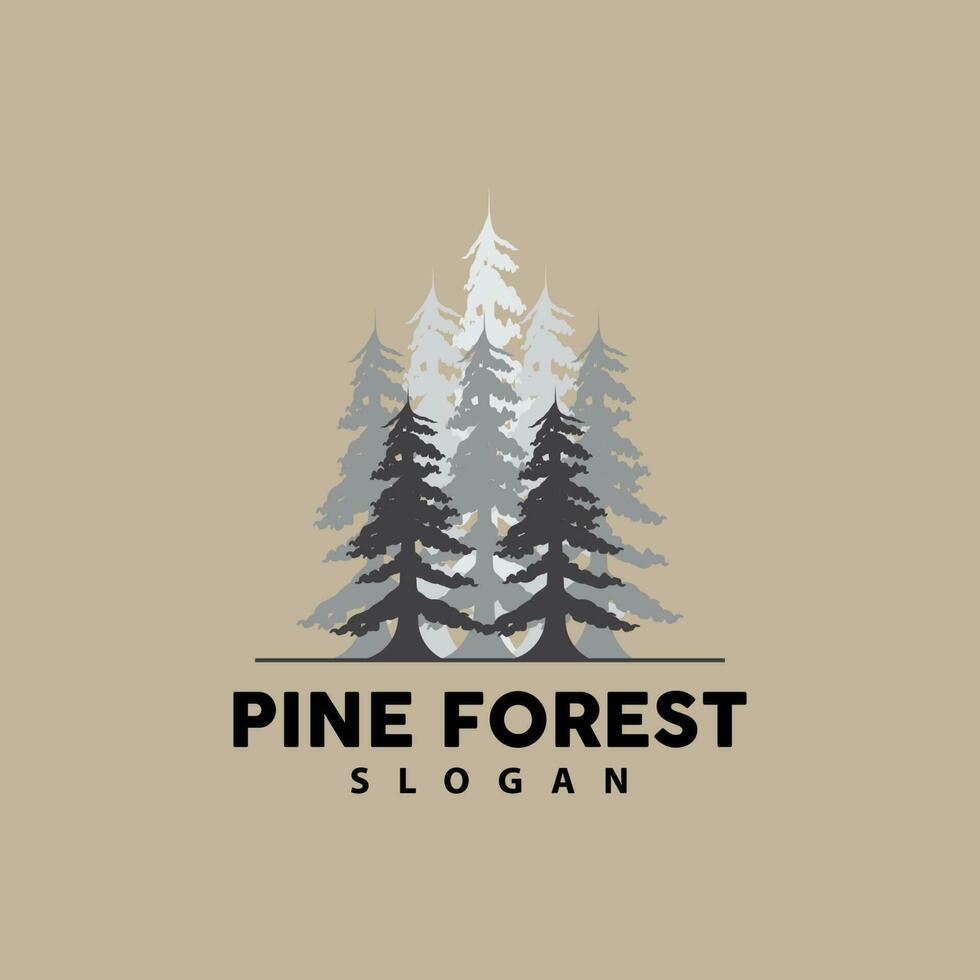 pino albero logo, lussuoso elegante semplice disegno, abete albero vettore astratto, foresta icona illustrazione pino Prodotto marca