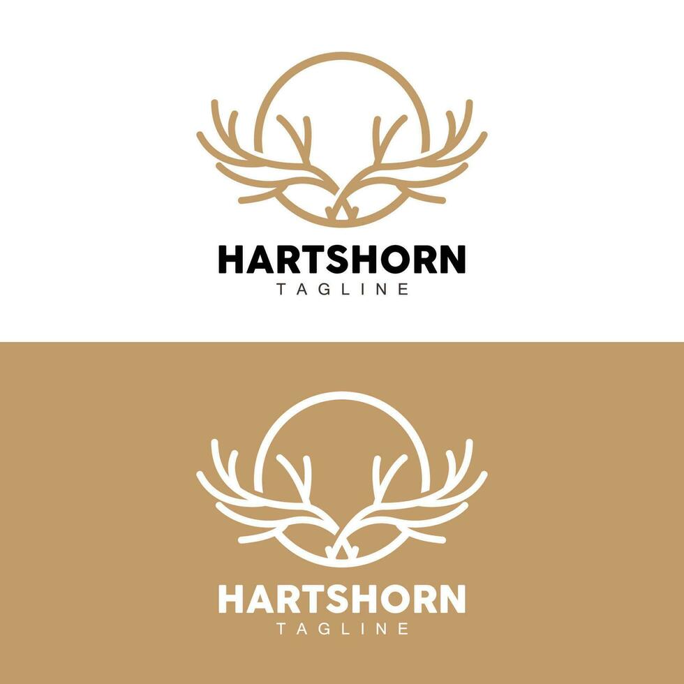 cervo corno logo, animale vettore, minimalista semplice disegno, illustrazione simbolo icona vettore