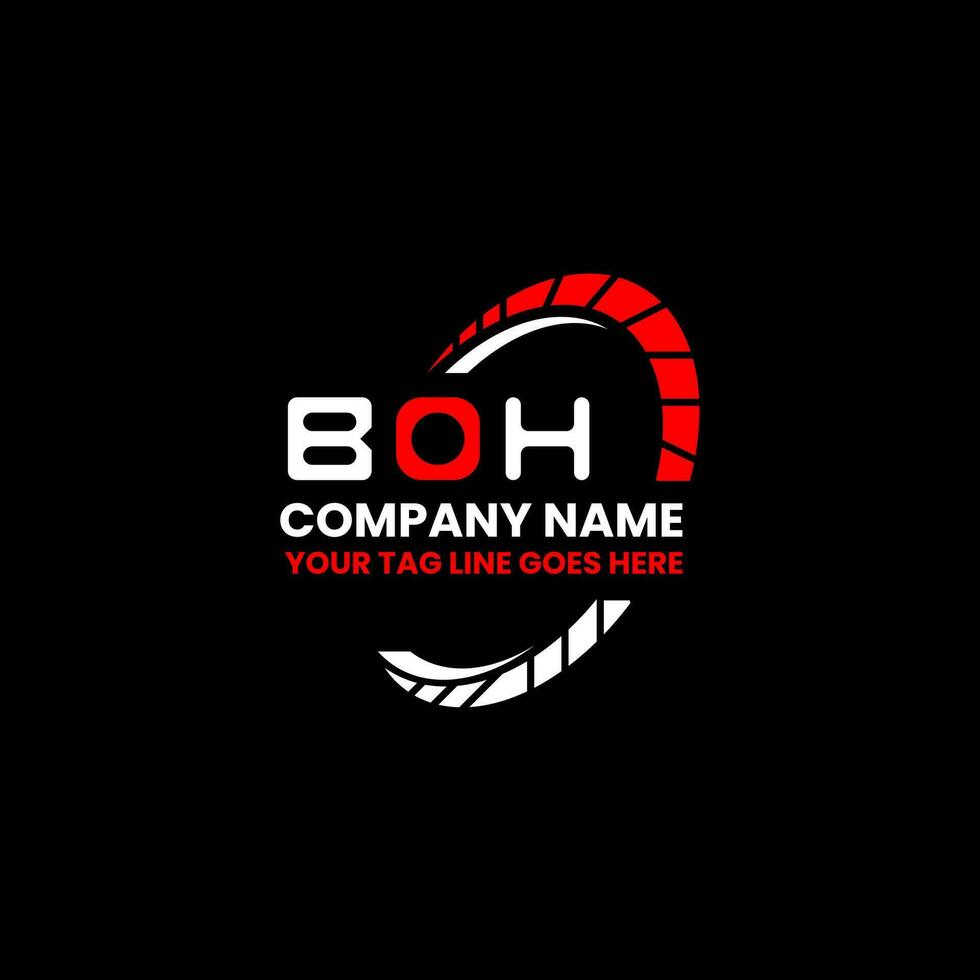 boh lettera logo creativo design con vettore grafico, boh semplice e moderno logo. boh lussuoso alfabeto design