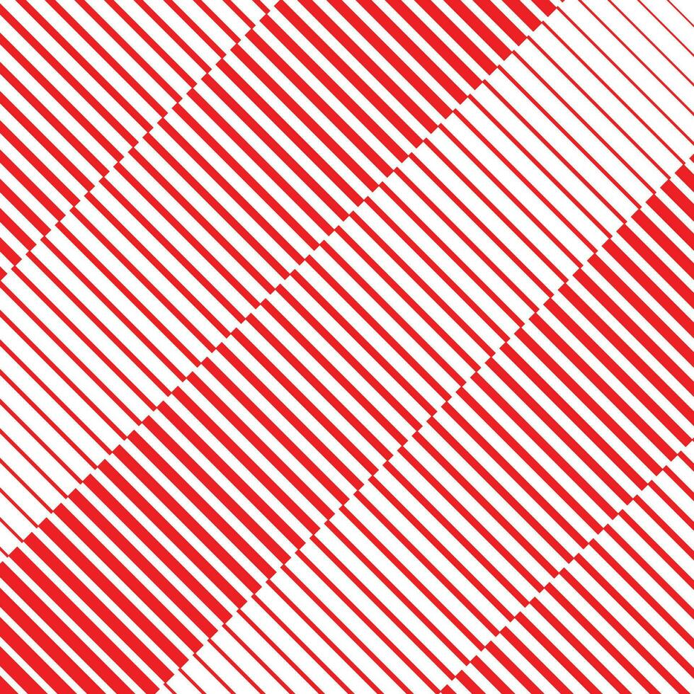 astratto senza soluzione di continuità diagonale opart elegante rosso Linee modello design. vettore