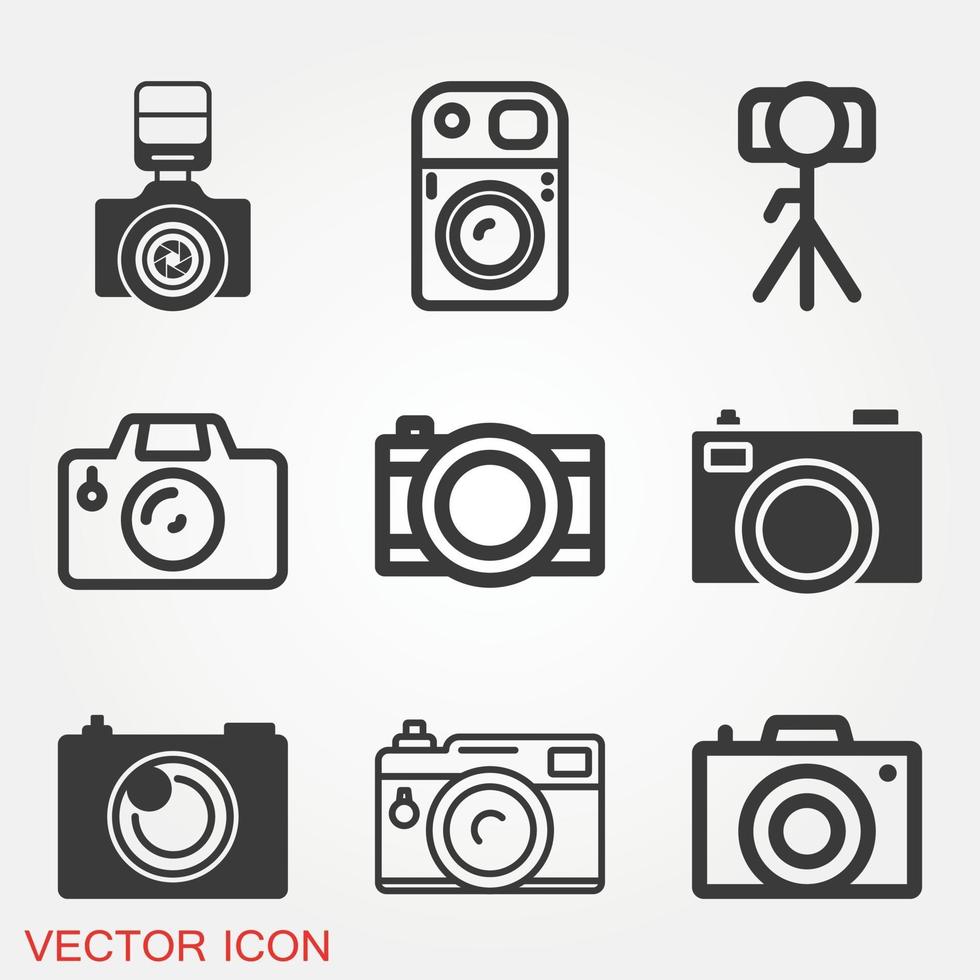 set di icone della fotocamera vettore
