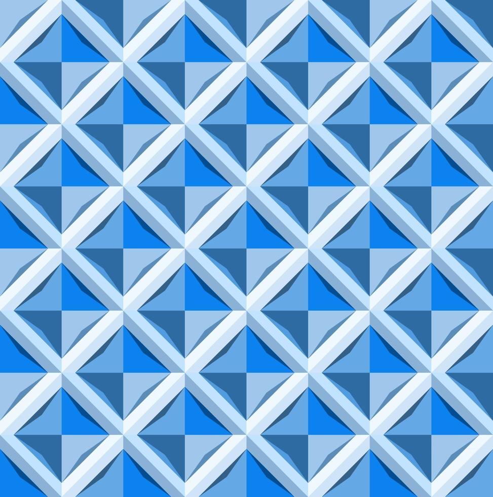 questo è un motivo geometrico blu poligonale con una piastrella a forma di diamante vettore