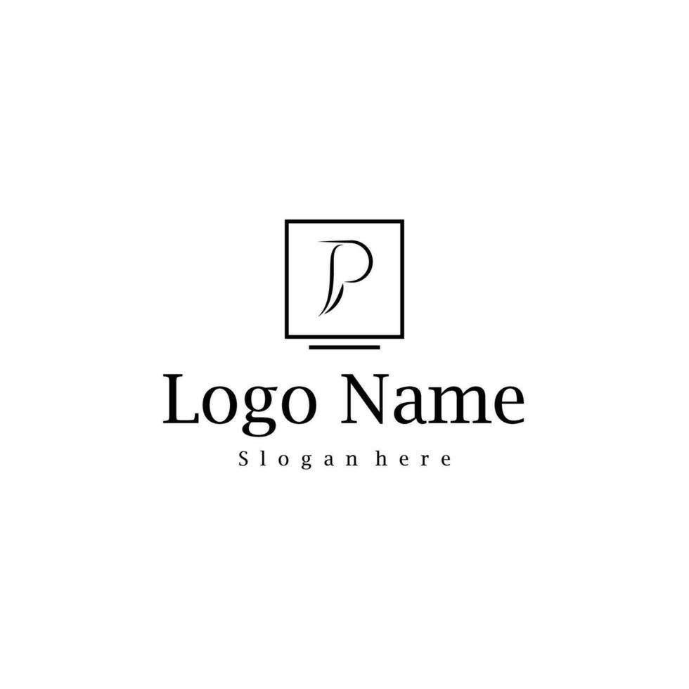 bellezza attività commerciale logo vettore. lettera p logo design è moderno nel un' semplice e minimalista stile. vettore illustrazione. elegante logo