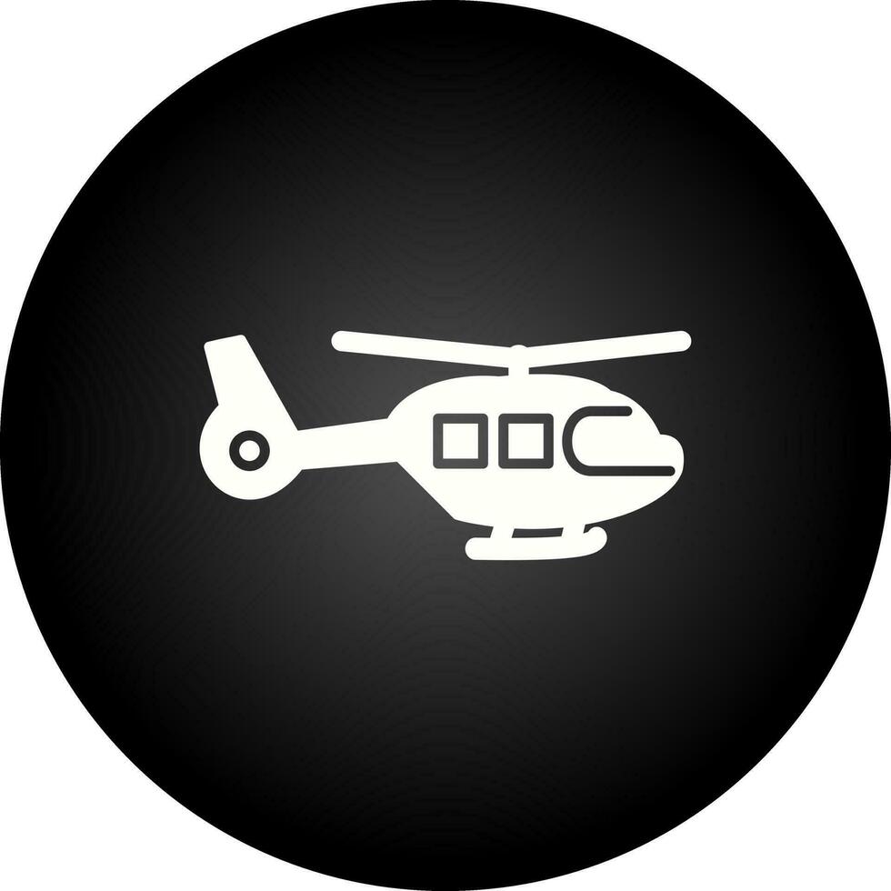 icona del glifo dell'elicottero vettore