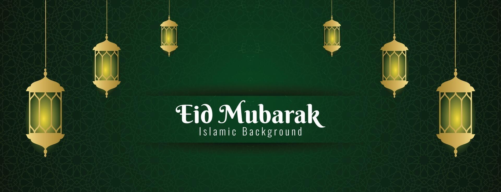 eid mubarak saluto banner modello vettore