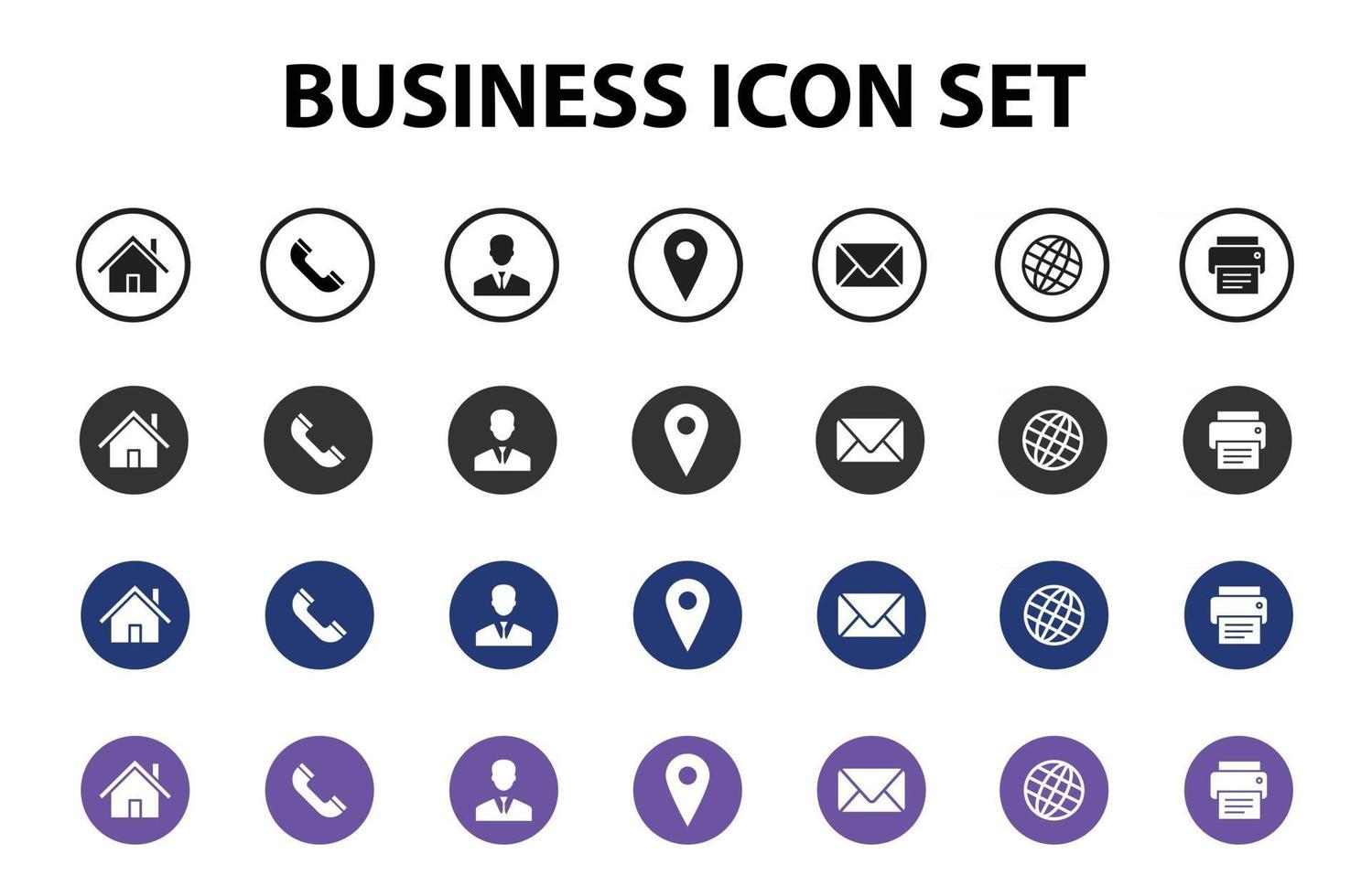 raccolta di set di icone di comunicazione aziendale vettore