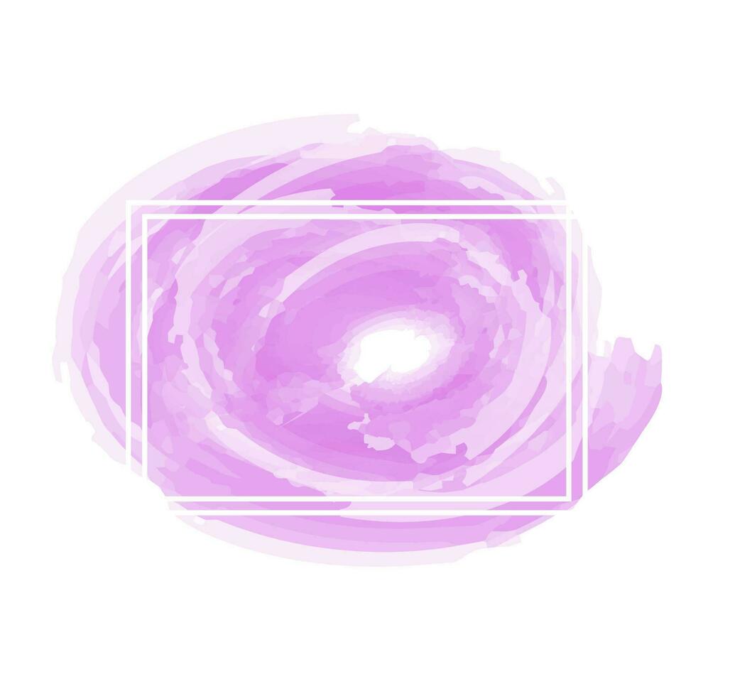 acquerello telaio nel viola colore vettore