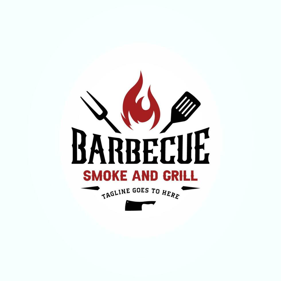 barbecue logo ispirazione. bbq o griglia logo design modello. vettore illustrazione concetto
