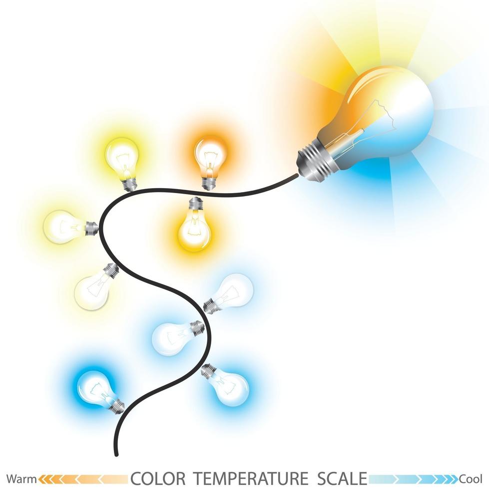 scala della temperatura della luce vettore