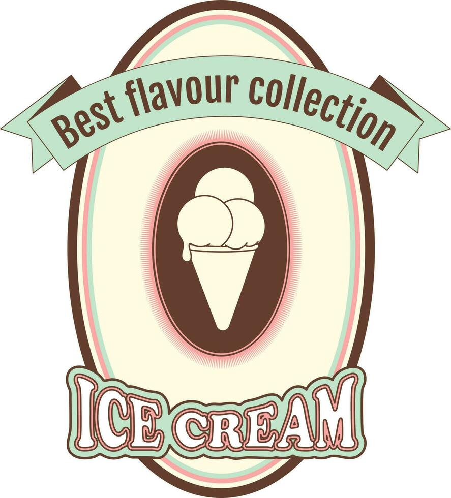 collezione di migliore sapori, logo, emblema per ghiaccio crema salotto vettore